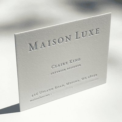 Letterpressed Business Card