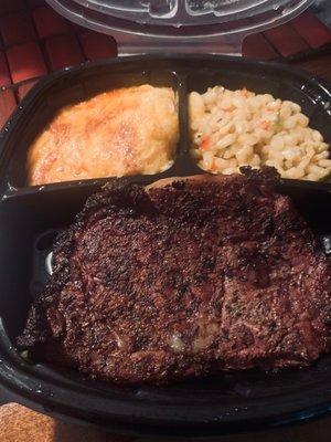 Ribeye with Mac/cheese