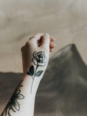 Rose Hand Tattoo done by the INCREDIBLE Genesis Baca