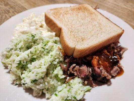 Pulled BBQ pork plate