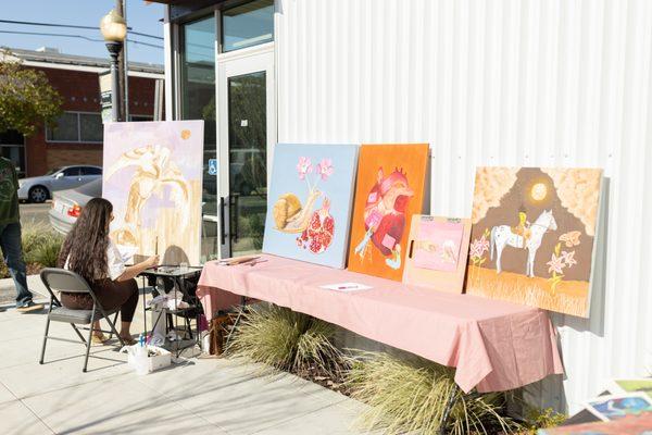 Live art experiences during our Saturday Love Market events