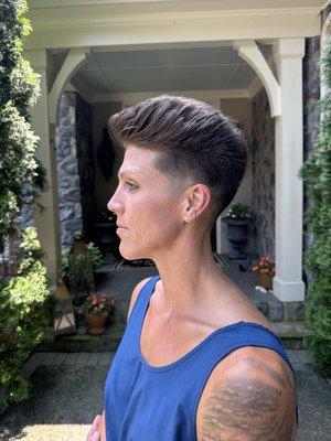 Short hair women's cut