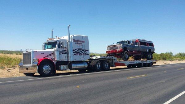 When the Monster Limo breaks down, it needs a Monster Tow Truck