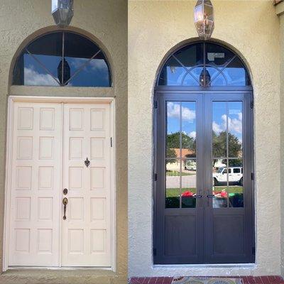 Bronze ES-EL9000 Custom bottom panel, with decorative muttins.  Modern Farmhouse.