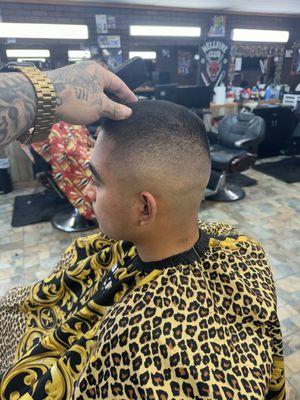 High bald fade by: Legend