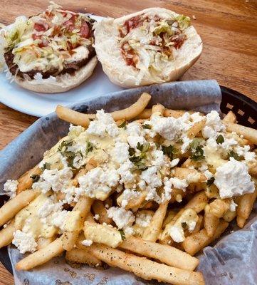 Cilantro fries and just a good idea to have the sauce and salt on the side in the future!