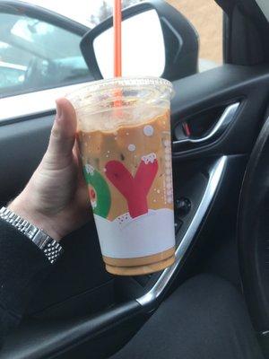 Here's my iced cappuccino! (Wrong coffee)