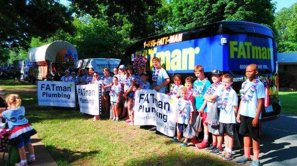 We support our local kids - FATman Plumbing Pro - 704-550-8626 #fatmanpplumbingpro  www.fatmanplumbingpro.com