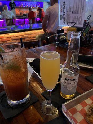 Michelada and mimosas