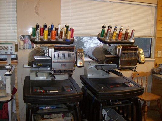 My Embroidery machines.  They can run separately or all together