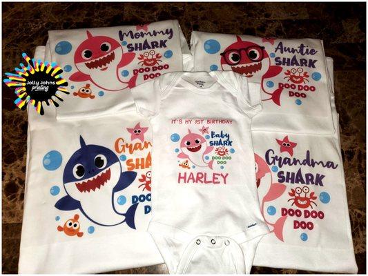 Baby Shark Birthday Tees