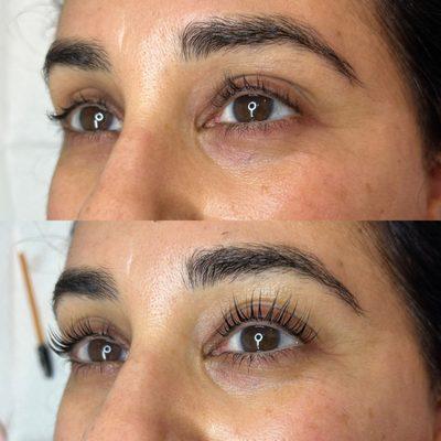 Lash lift with tinting