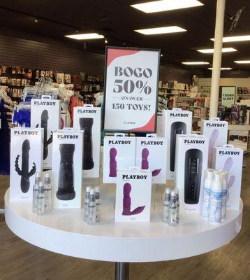 Bogo 50 Evolved, Playboy Pleasure, Gender X, and Zero Tolerance. Offer valid 8/25/2024 -9/28/2024 at store closing.