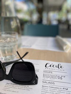 Quiet brunch outside Cecile's... breezy January afternoon