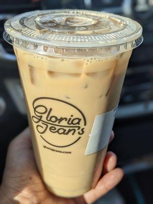 Vanilla caramel iced latte.