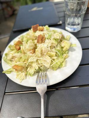 Small (not so small) Caesar Salad. The croutons were fantastic.