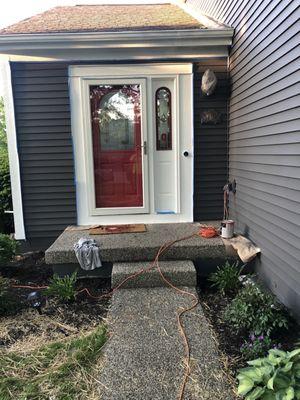 Storm Door Installation & Exterior Door Trim Replacement