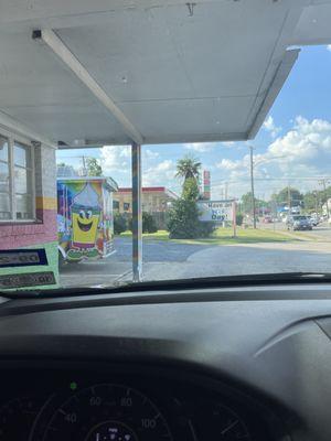 Drive thru exit