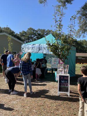 Face painting tent