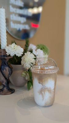 Coconut blended coffee. There were icy chunks in it