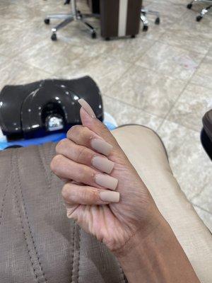 before: the nail is too wide