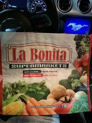 Reusable bag from La Bonita! Just for $1. Had to get it. 12/15/2022