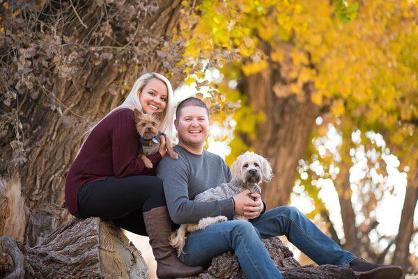 Family photo with pets by Bryan's Photography