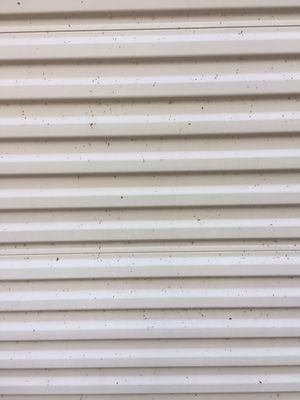 Pressure washing - garage door before cleaning - Rockledge, FL