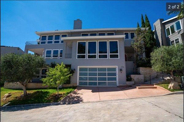 Front View of a Home in La Jolla, CA - Painted, Steep Driveway Level Correction and Backyard renovations.