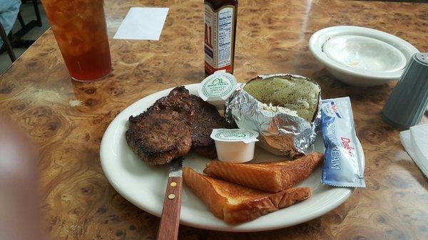 Ribeye steak plate.