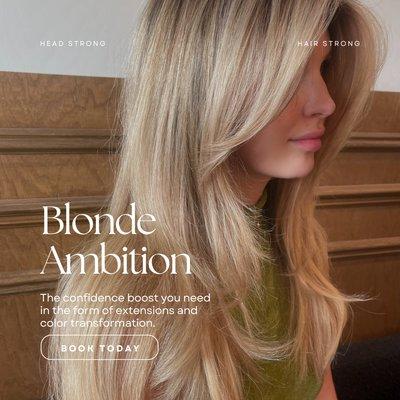 Weather it's a cool platinum blonde, or a warmer tone you are looking for, our expert stylists can get you there!