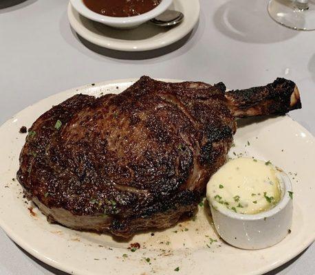 bone-in ribeye with compound butter // ig: @sandyeatslocal