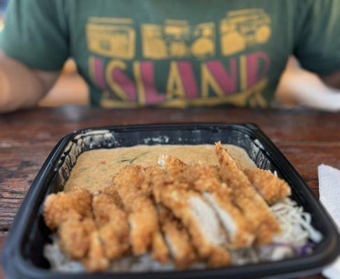 Chicken katsu panang curry