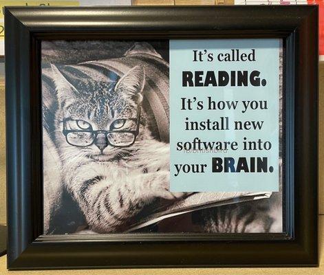 The purr-fect library sign!