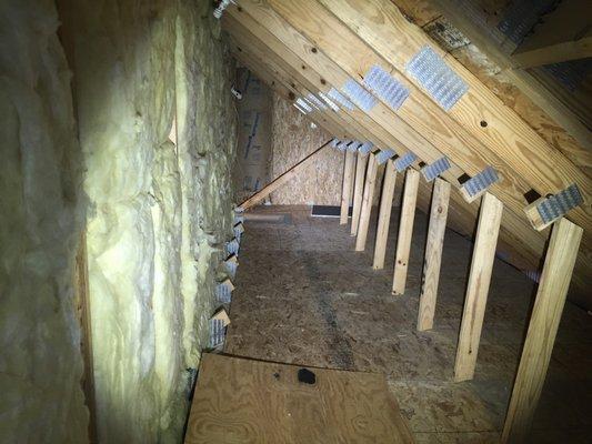 A structural inspection is a part of a home inspection. We go in attics and crawlspaces to find things like this where 8-9 trusses were cut.