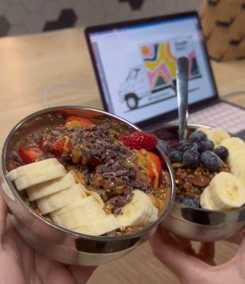 Chunky monkey bowl and Açaí bowl 10/10! Perfect to enjoy over a business meeting.