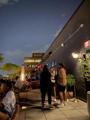 Outdoor patio for drinks or dinner.