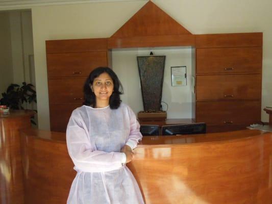 Dr Sowmya at the front-office