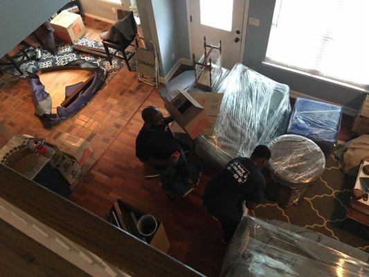 Prepping the furniture for the load!