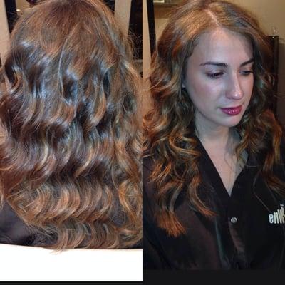 Extensions and curls with the Amika curling wand!