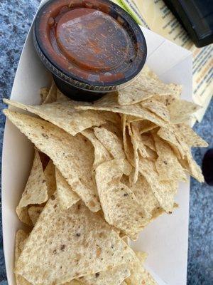 Chips and salsa - salsa had nice heat