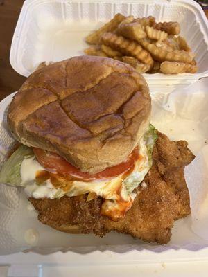 Hot Buffalo Crispy Chicken Burger