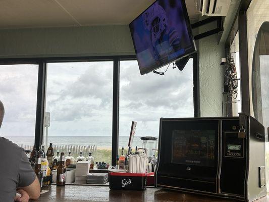 View of ocean from our table