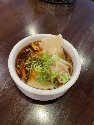 Hot and Sour Soup with Wontons and Scallions!