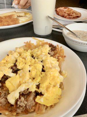 Hash brown bowl with sausage $10 leftovers happening