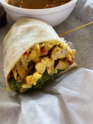 Tandoori chicken wrap.... Fantastic!!