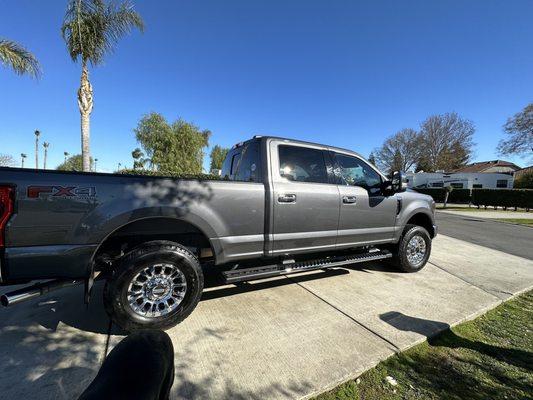 Our shiny Ford F250 after cleaning