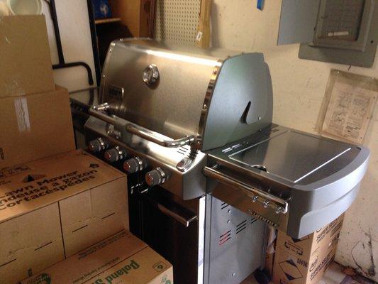 Freshly ordered and built Weber Grille in stainless steel