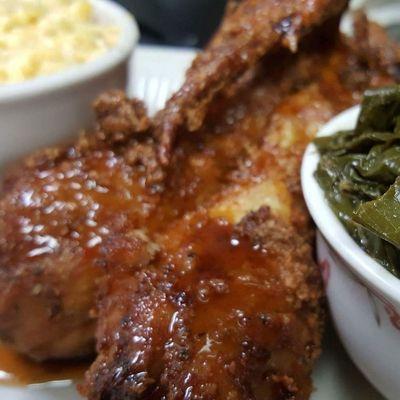 Honey glazed fried chicken