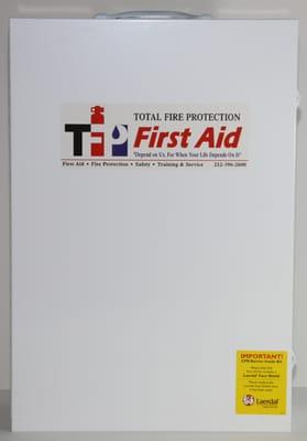 We will restock your first aid kits with all the items that you need